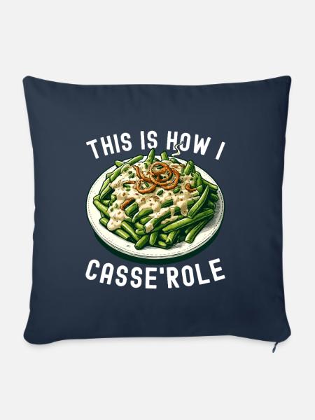 Grüne Bohnen Auflauf - Sofakissenbezug 45 x 45 cm - Navy