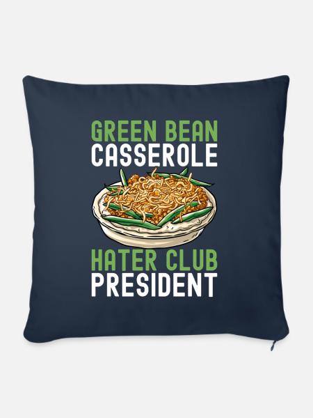 Grüne Bohnen Auflauf - Sofakissenbezug 45 x 45 cm - Navy