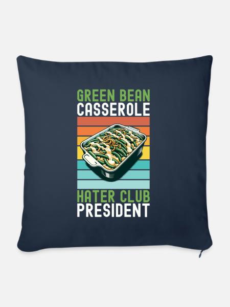 Grüne Bohnen Auflauf - Sofakissenbezug 45 x 45 cm - Navy