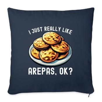 Arepas vénézuélienne - Housse de coussin décorative 45 x 45 cm - bleu marine - Devant