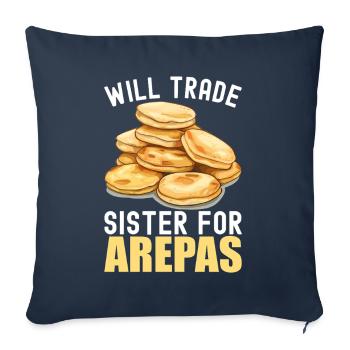 Arepas vénézuélienne - Housse de coussin décorative 45 x 45 cm - bleu marine - Devant