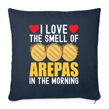 Arepas vénézuélienne - Housse de coussin décorative 45 x 45 cm - bleu marine - Devant