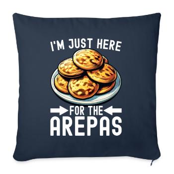 Arepas vénézuélienne - Housse de coussin décorative 45 x 45 cm - bleu marine - Devant
