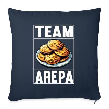 Arepas vénézuélienne - Housse de coussin décorative 45 x 45 cm - bleu marine - Devant