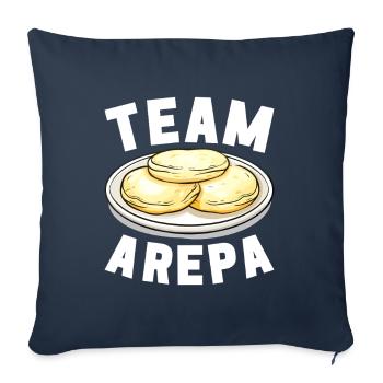 Arepas vénézuélienne - Housse de coussin décorative 45 x 45 cm - bleu marine - Devant