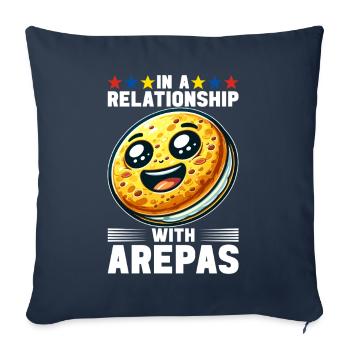 Arepas vénézuélienne - Housse de coussin décorative 45 x 45 cm - bleu marine - Devant