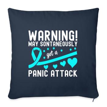 Trouble anxieux Trouble anxieux - Housse de coussin décorative 45 x 45 cm - bleu marine - Devant