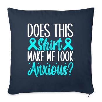 Trouble anxieux Trouble anxieux - Housse de coussin décorative 45 x 45 cm - bleu marine - Devant