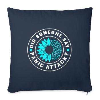 Trouble anxieux Trouble anxieux - Housse de coussin décorative 45 x 45 cm - bleu marine - Devant