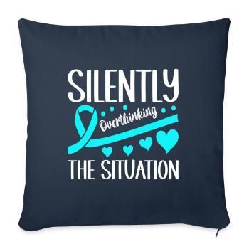 Anxiety disorder Anxiety disorder - Sofa pillowcase 17,3'' x 17,3'' (45 x 45 cm) - navy - Front