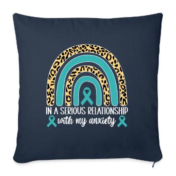 Anxiety disorder Anxiety disorder - Sofa pillowcase 17,3'' x 17,3'' (45 x 45 cm) - navy - Front