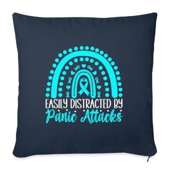Anxiety disorder Anxiety disorder - Sofa pillowcase 17,3'' x 17,3'' (45 x 45 cm) - navy - Front