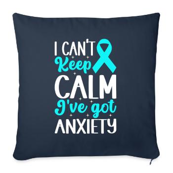 Trouble anxieux Trouble anxieux - Housse de coussin décorative 45 x 45 cm - bleu marine - Devant