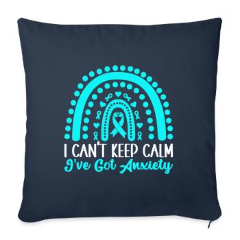 Anxiety disorder Anxiety disorder - Sofa pillowcase 17,3'' x 17,3'' (45 x 45 cm) - navy - Front
