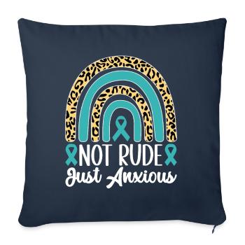 Anxiety disorder Anxiety disorder - Sofa pillowcase 17,3'' x 17,3'' (45 x 45 cm) - navy - Front