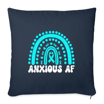 Trouble anxieux Trouble anxieux - Housse de coussin décorative 45 x 45 cm - bleu marine - Devant