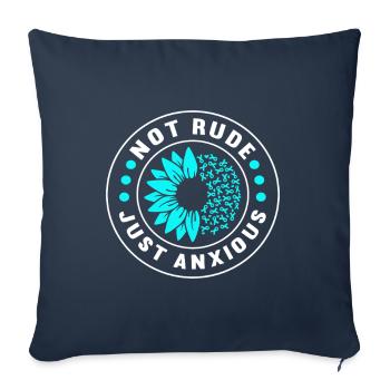 Trouble anxieux Trouble anxieux - Housse de coussin décorative 45 x 45 cm - bleu marine - Devant