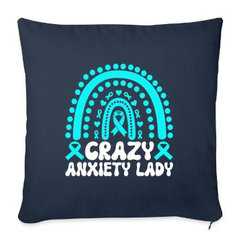 Anxiety disorder Anxiety disorder - Sofa pillowcase 17,3'' x 17,3'' (45 x 45 cm) - navy - Front