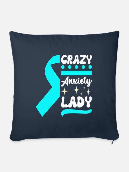Angststörung Anxiety disorder - Sofakissenbezug 45 x 45 cm - Navy
