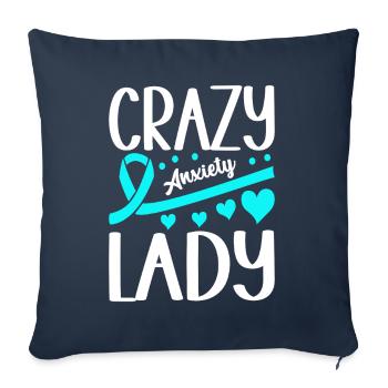 Trouble anxieux Trouble anxieux - Housse de coussin décorative 45 x 45 cm - bleu marine - Devant