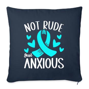 Trouble anxieux Trouble anxieux - Housse de coussin décorative 45 x 45 cm - bleu marine - Devant
