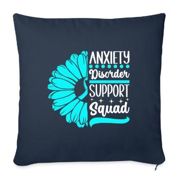 Anxiety disorder Anxiety disorder - Sofa pillowcase 17,3'' x 17,3'' (45 x 45 cm) - navy - Front