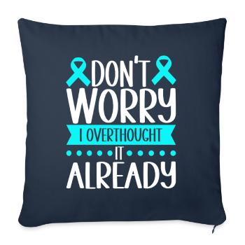 Anxiety disorder Anxiety disorder - Sofa pillowcase 17,3'' x 17,3'' (45 x 45 cm) - navy - Front