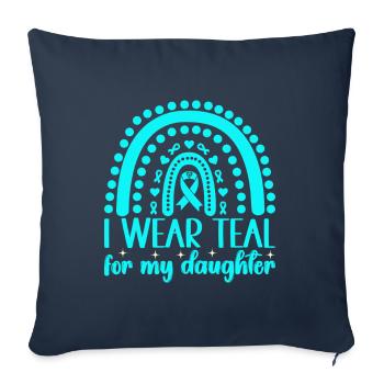 Trouble anxieux Trouble anxieux - Housse de coussin décorative 45 x 45 cm - bleu marine - Devant