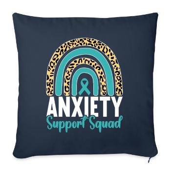 Trouble anxieux Trouble anxieux - Housse de coussin décorative 45 x 45 cm - bleu marine - Devant
