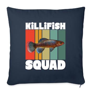 Killifisch Eierlegender Zahnkrapfen Aquarium - Sofakissenbezug 45 x 45 cm - Navy - Vorne
