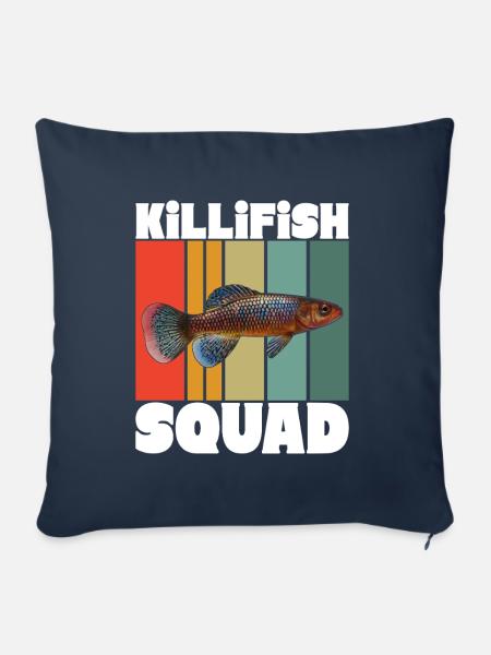 Killifisch Eierlegender Zahnkrapfen Aquarium - Sofakissenbezug 45 x 45 cm - Navy