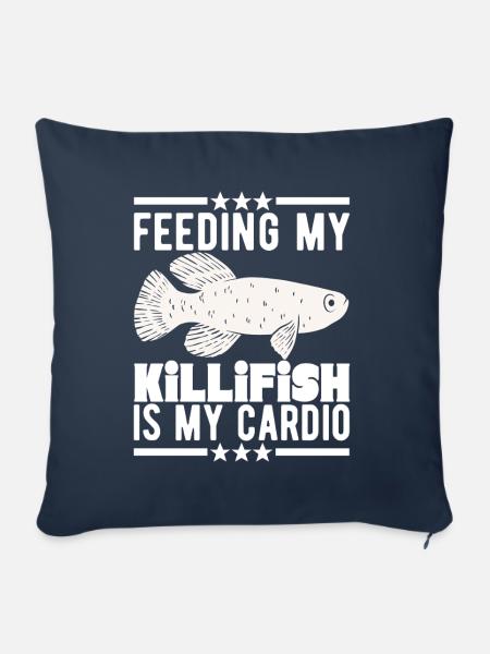 Killifisch Eierlegender Zahnkrapfen Aquarium - Sofakissenbezug 45 x 45 cm - Navy