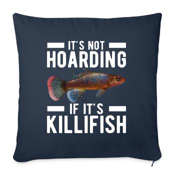 Killifisch Eierlegender Zahnkrapfen Aquarium - Sofakissenbezug 45 x 45 cm - Navy - Vorne