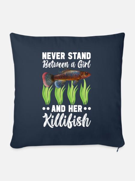 Killifisch Eierlegender Zahnkrapfen Aquarium - Sofakissenbezug 45 x 45 cm - Navy