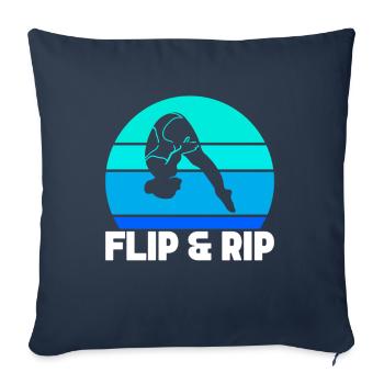 Diving diving board - Sofa pillowcase 17,3'' x 17,3'' (45 x 45 cm) - navy - Front