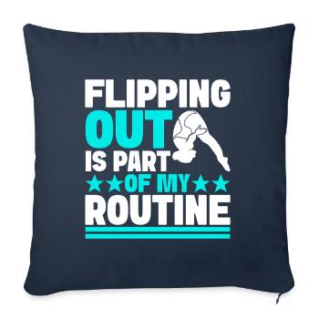 Diving diving board - Sofa pillowcase 17,3'' x 17,3'' (45 x 45 cm) - navy - Front