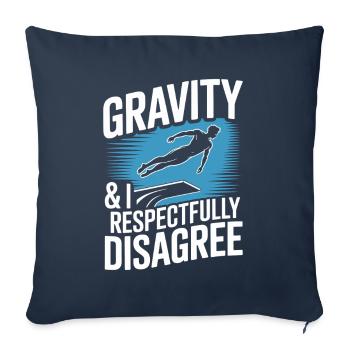 Diving diving board - Sofa pillowcase 17,3'' x 17,3'' (45 x 45 cm) - navy - Front