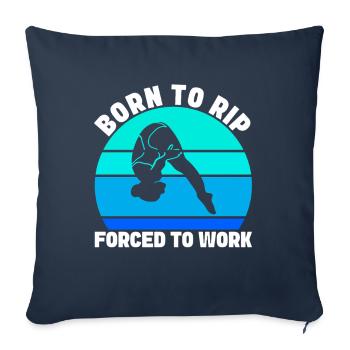 Diving diving board - Sofa pillowcase 17,3'' x 17,3'' (45 x 45 cm) - navy - Front