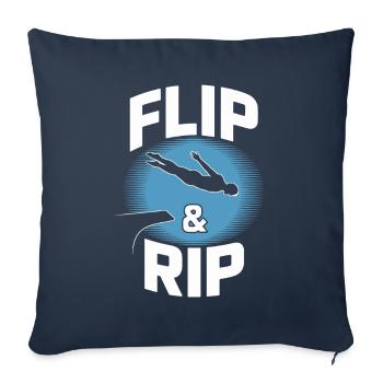 Diving diving board - Sofa pillowcase 17,3'' x 17,3'' (45 x 45 cm) - navy - Front