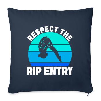 Diving diving board - Sofa pillowcase 17,3'' x 17,3'' (45 x 45 cm) - navy - Front