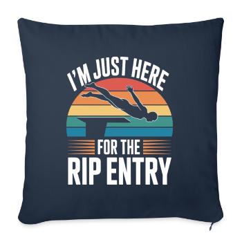 Diving diving board - Sofa pillowcase 17,3'' x 17,3'' (45 x 45 cm) - navy - Front