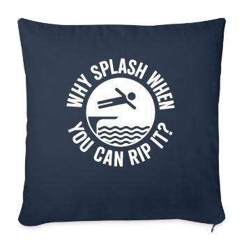 Diving diving board - Sofa pillowcase 17,3'' x 17,3'' (45 x 45 cm) - navy - Front