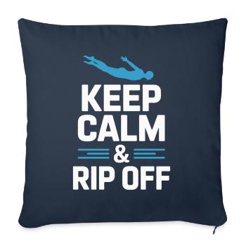 Diving diving board - Sofa pillowcase 17,3'' x 17,3'' (45 x 45 cm) - navy - Front