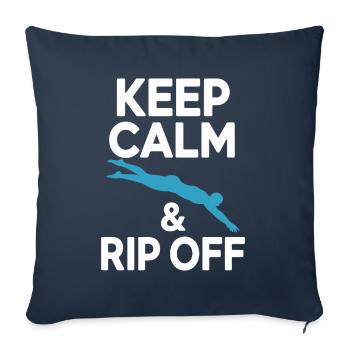 Diving diving board - Sofa pillowcase 17,3'' x 17,3'' (45 x 45 cm) - navy - Front
