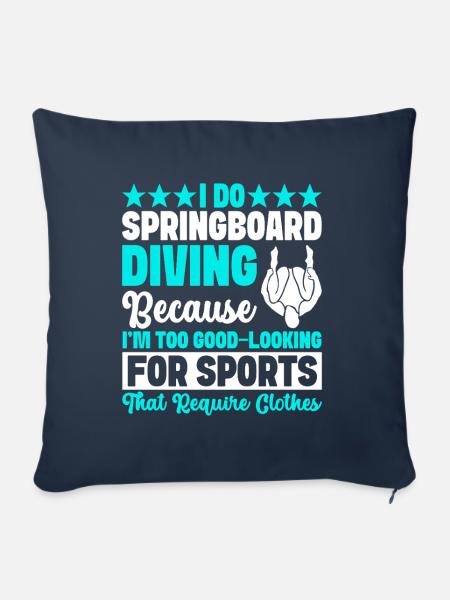 Kunstspringen Turmspringer Sprungbrett - Sofakissenbezug 45 x 45 cm - Navy
