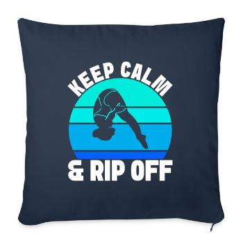 Diving diving board - Sofa pillowcase 17,3'' x 17,3'' (45 x 45 cm) - navy - Front