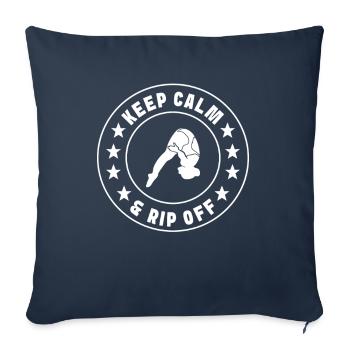 Diving diving board - Sofa pillowcase 17,3'' x 17,3'' (45 x 45 cm) - navy - Front