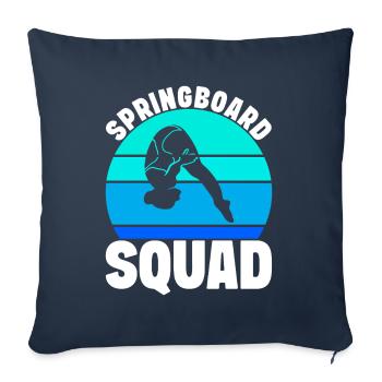 Diving diving board - Sofa pillowcase 17,3'' x 17,3'' (45 x 45 cm) - navy - Front