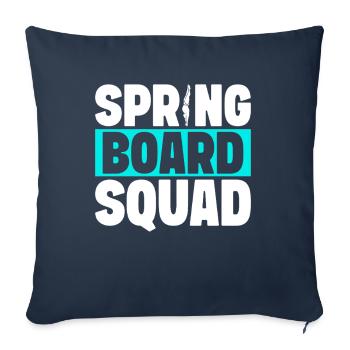 Diving diving board - Sofa pillowcase 17,3'' x 17,3'' (45 x 45 cm) - navy - Front