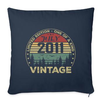 Geburtstagsgeschenk Juli 2011 Jahrgang 2011 - Sofakissenbezug 45 x 45 cm - Navy - Vorne